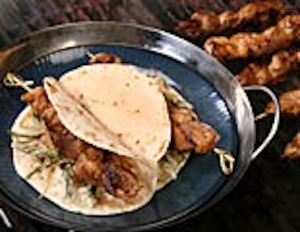 Chicken Yakitori Soft Tacos