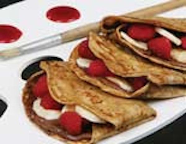 Nutella and Raspberry Crepes