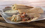 Seafood Tamales with Roasted Poblano Cream Sauce