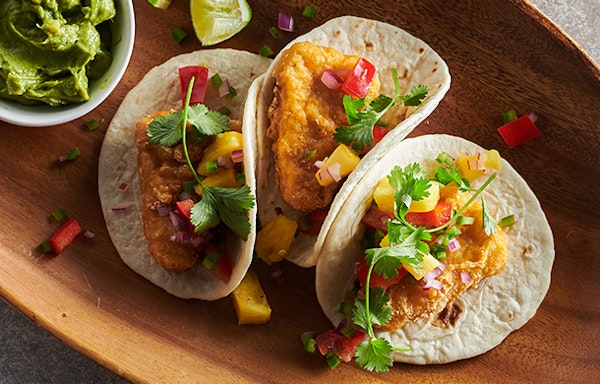 Baja-Style Fishless Vegan Tacos