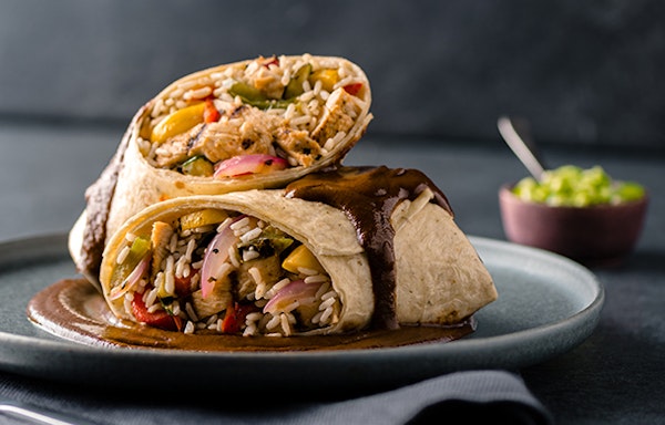 Mole Grilled Chicken &amp; Veggie Burrito