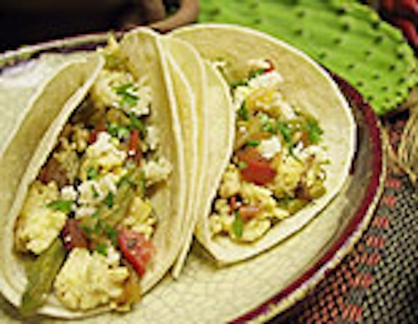 Nopalitos and Egg Tacos