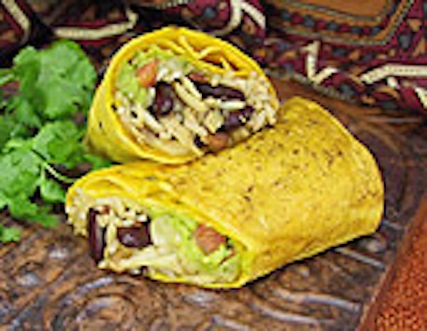 Borracho Chicken &amp; Red Bean Burrito