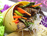 Asian-Style Red Curry Beef Wrap 