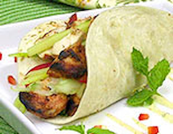 Grilled Tandoori Chicken with Cucumber Slaw