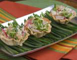 Wasabi Crab Salad in Tortilla Cups