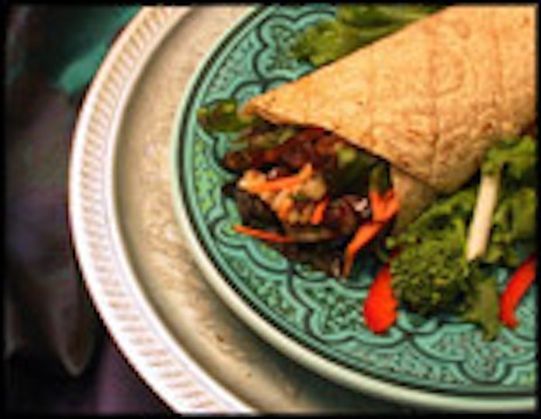 Moroccan-Spiced Chicken Salad Wrap